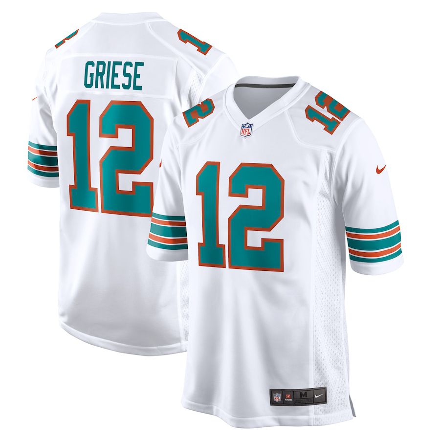 Men Miami Dolphins #12 Bob Griese Nike White Retired Player NFL Jersey
